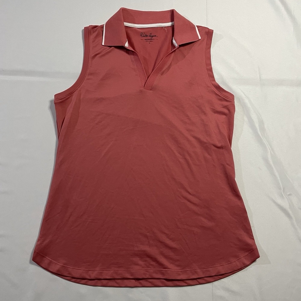 Walter Hagen Women's Sleeveless Golf Polo Performance Shirt Medium NWOT